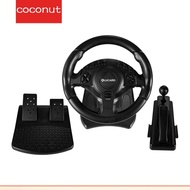 【Coco】Racing Game Steering Wheel Pedals Kit for Xbox One/360 PC Realistic Driving Simulator Style A