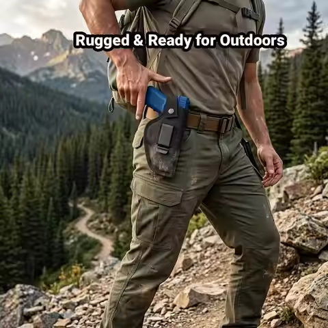 Tactical IWB/OWB Gun Holster for Glock 17/19/23/25/26/27/29/30/32/33/38/42/43 S&W M&P, Ambidextrous 