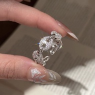 [miaom] Europe America Over Five Rings Pig Nose Ring Strobe Niche Premium Bracelet Zircon Golden Pig