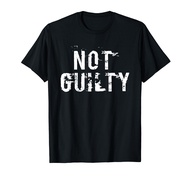 Not Guilty TShirt Distressed Prisoner Jail Inmate Prison Tee