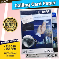 PSD - A4 Size QUAFF Double-sided Matte Calling Card Paper / Cardstock Paper (50sheets/pack)