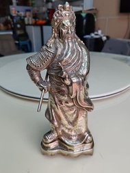 100％純銅關公象,無開光做功精美可作擺設,淨重2.4kg