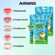 AIRKISS Capsule Toothbrush Dental Floss &Toothbrush &Toothpick&Tongue Brush  &Mouthwash 5in1 12PCS