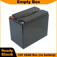 12V45AH Empty Plastic Box with handle with M6 copper terminal for 18650/32650 pack DIY protective wa