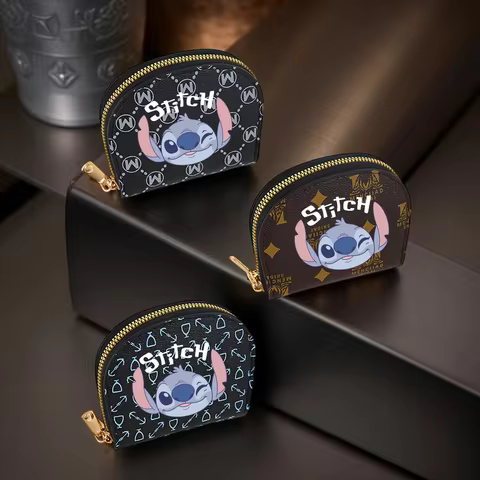 1Pc Cute Stitch Coin Purse Coin Bag Coin Purse Stitch Print Pattern Wallet Card Holder, Multifunctio