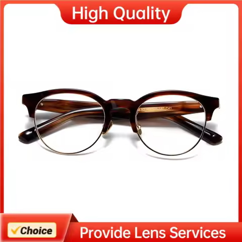 9999 Same Style M92 Japanese Designer Acetate Titanium Glasses Frame Men Women Vintage Trend Retro R
