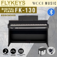 FlyKeys FK130 Rosewood Digital Piano 88 Keys with Bluetooth - Free Bench