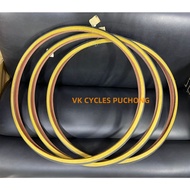 CHENG SHIN TIRE 700X25C 700 x 25c yellow line Road bike Fixie Hybrid Touring Bicycle tyre tayar Tube