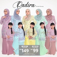 [ READY STOCK] QADIRA PRINTED KURUNG SEDONDON IBU ANAK- KURUNG LACE- RAYA 2022- BAJU KURUNG SOFT YEL