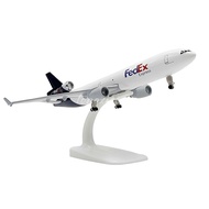 Fedex MD-11 Airplane Model Metal Alloy Plane Kit with Landing Gears Wheels Collectible Gift Christma