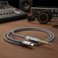 Type C to Dual 6.35mm 1/4 inch TS Audio Splitter Cable for Tablet  Kabel Penyesuai Type C ke Dual 6.