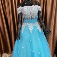 Preloved Gaun Pengantin Biru