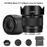 Viltrox 35mm f/1.7 lens for Fujifilm, model AF 35mm f/1.7, supports autofocus systems, compatible wi