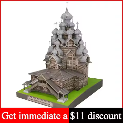 Russia Church of The Transfiguration 3D Paper Model House Papercraft DIY Origami Building Teens Adul