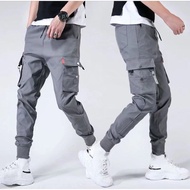 Grey Sweat Pants, tan Brown Pants, Grey Cargo Pants with cuffed ankles