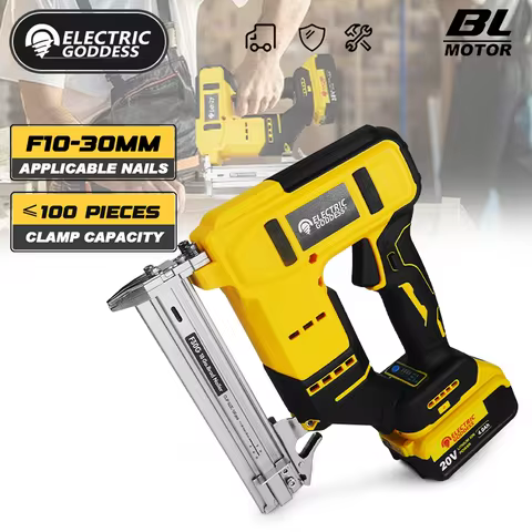 10-30mm Brushless Electric Nail Gun Depth Adjustment Nailer Stapler Cordless Stapler Framing For Dew