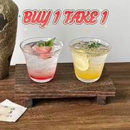 B1T1 Ultra-thin Vintage Coffee Glass Mug Water Cup Drinkware