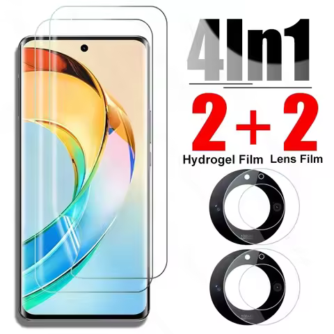 4 In 1 999D Soft Hydrogel Film Screen Protectors For Honor X9b 5G Camera Protective Glass HonorX9b H