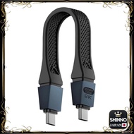 ★Short USB-C Charging Cable for iPhone16/MacBook M4/USB 4/SSD - 13cm, Black/Yellow/White, 240W Ultra