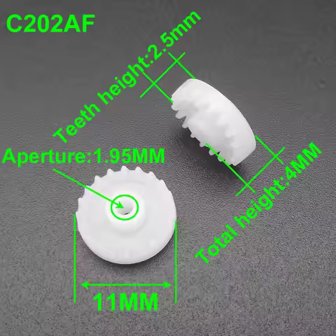 100Pcs/Lot 0.5M 20T Plastic Crown Gear 0.5 Modulus 20 Teeth Bore Hole Aperture 2MM 1.95MM 2A Tight 4