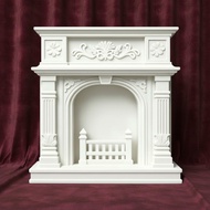 Dollhouse Fireplace European Design 19th-Century Fireplace Model 19th-Century Mantel Piece Floral Re