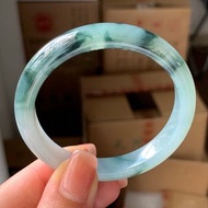 冰種翡翠天然翡翠玉鐲A玉手鐲 玉鈪 • 糯冰種水墨丹青翡翠福鐲
