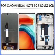 XD 6.6 "สำหรับ Xiaomi Redmi Note 10 Pro 5G ชิ้นส่วนจอสัมผัสแอลซีดีของเครื่องแปลงดิจิทัลสำหรับ Redmi