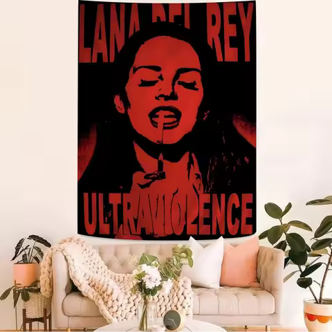Lana Del Rey Anime Tapestry Art Science Fiction Room Home Decor Wall Art Decor