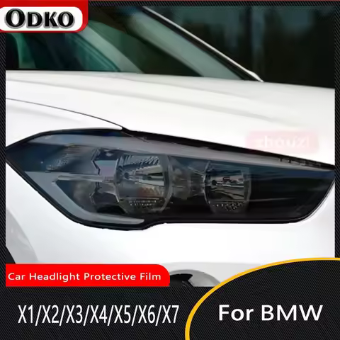 For BMW X1 F48 X2 F39 X3 F25 G01 X4 G02 X5 F15 X6 F16 X7 Car Headlight Smoked Black Protective Film 