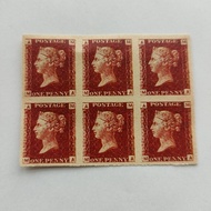 World Zhenmail World's First Stamp Red Pence Stamp 6 Square 7.1