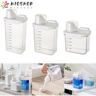 MIOSHOP Washing Powder Dispenser, with Lids Plastic Detergent Dispenser, Multi-Purpose Airtight Transparent Laundry Detergent Storage Box Laundry Room Accessories