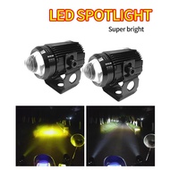 Motorcycle LED Headlight Spot light motorcycle  High/Low White Yellow motorcycle spotlight sport lig