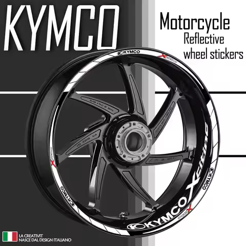 Reflective Motorcycle Accessories Wheel Sticker Hub Decals Rim Stripe Tape For KYMCO XCITING 400i AK