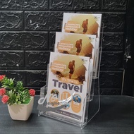A4 Acrylic Brochure Holder / Acrylic Brochure Display / 3-Tier Knock Down Brochure Rack