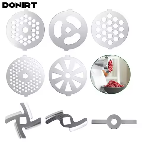 Meat Grinder Blades Pinion Mixer Spare Parts Meat Grinder Knife Stainless Steel Grille for Food Grin