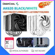 Deepcool AK620หม้อน้ำ6คูลเลอร์ซีพียูคู่ทาวเวอร์พัดลมสำหรับ12th รุ่น LGA1700 2011 115X 1200 AM4