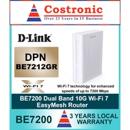 D-Link DPN-BE7212GR BE7200 Dual Band 10G Wi-Fi 7 EasyMesh Router (3 Years Local SG Warranty)