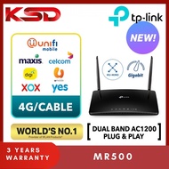 TP-LINK Archer MR500/ MR600  TPLink Archer- MR500 / MR600 4G+ Cat6 AC1200 Wireless Dual Band Gigabit Router. 3 Years Warranty by TP-Link Malaysia