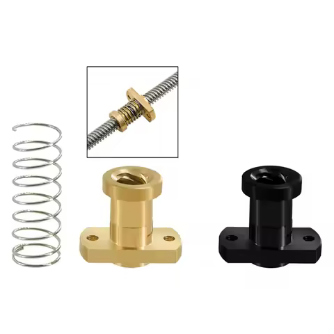 Anti-Backlash TR8 Lead Screw Brass Nut POM Nut for Upgrade Ender 3 CR-10 and Clone 3D Printer Anti-B