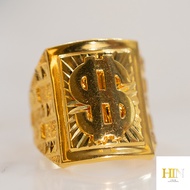 916 Gold Men Big Square Ring (Dollar)