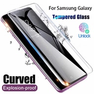 Curved Full Cover Tempered Glass For Samsung Galaxy S23 Ultra S22 S21 S20 S10 S9 S8 Plus S22Ultra Note 10 Plus 9 8 Note20 20 Ultra Screen Protector Protective Glass Film