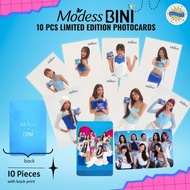 10 pcs Modess x BINI photocard OT8 unofficial Globe Puregold Jollibee photocard mikha maloi pc gfest