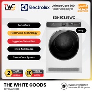 Electrolux 8kg UltimateCare 500 Heat Pump Dryer EDH803J5WC Non-Inverter Touch Control 13 Programs
