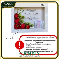 GUBAHAN FRAME MAS KAHWIN / FRAME KAYU MAS KAHWIN / FRAME DUIT HANTARAN / FLOWER FRAME WITH ACRYLIC M