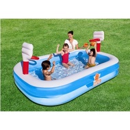 BESTWAY Swimming Pool With Basketball Net Kids Swimming Pool