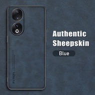 Jingsanc Ốp da cho Honor 90 5g trường hợp sang trọng da cừu mềm silicon Ốp điện thoại TPU đơn giản c