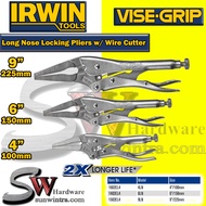 IRWIN Original 4"/100MM 6"/150MM 9"/225MM Long Nose Locking Pliers w/ Wire Cutter #1602EL4 #1402EL4