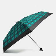 現貨 COACH SIGNATURE PLAID MINI UMBRELLA
