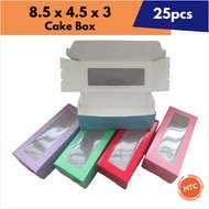 25pcs. 8.5x4.5x3 Loaf Cake Box WITH WINDOW