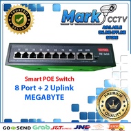 Smart Switch POE Hub 8+2 Port/Switch POE 8port+2 Uplink Megabyte Megabit